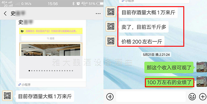 用雅大做酒設(shè)備釀酒，年收入100萬(wàn)